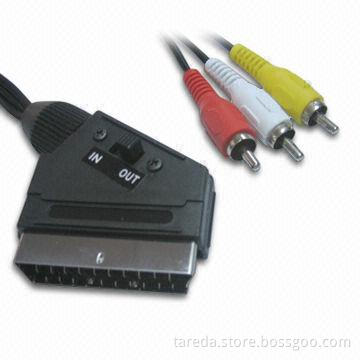 Scart Calbe to RCA, Used for TV in European Countries